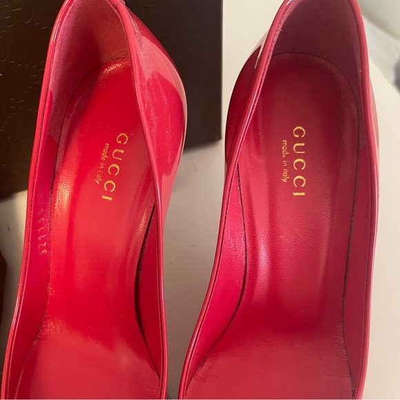 Gucci patent leather shoes heels shocking pink size 36 - Picture 6 of 9